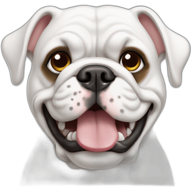 White colored France-BullDog emoji