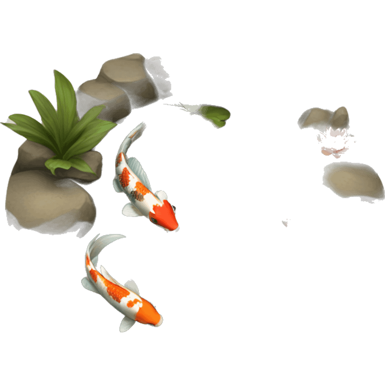 koi pond realistic  emoji