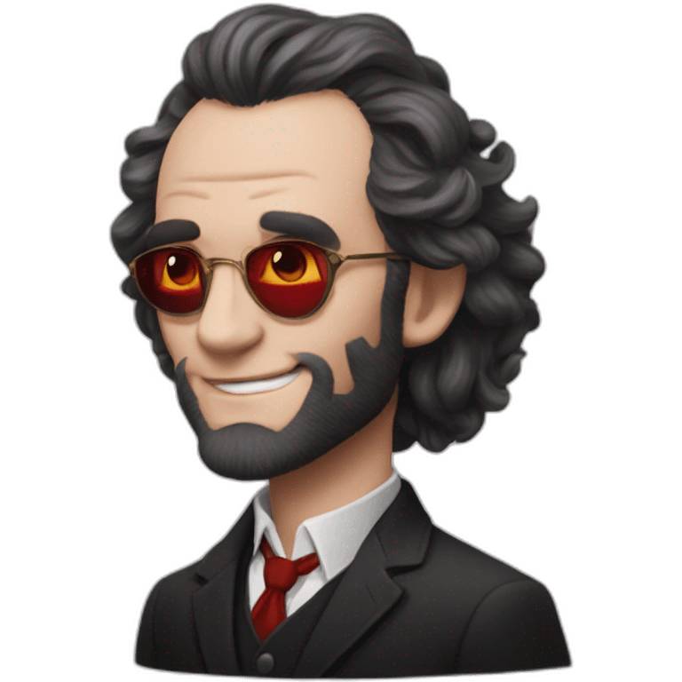 crowley red haïr from good omens emoji