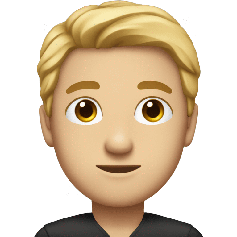 ein junge komplett schwarze haut und komplett weißen augen mit ein anzug emoji