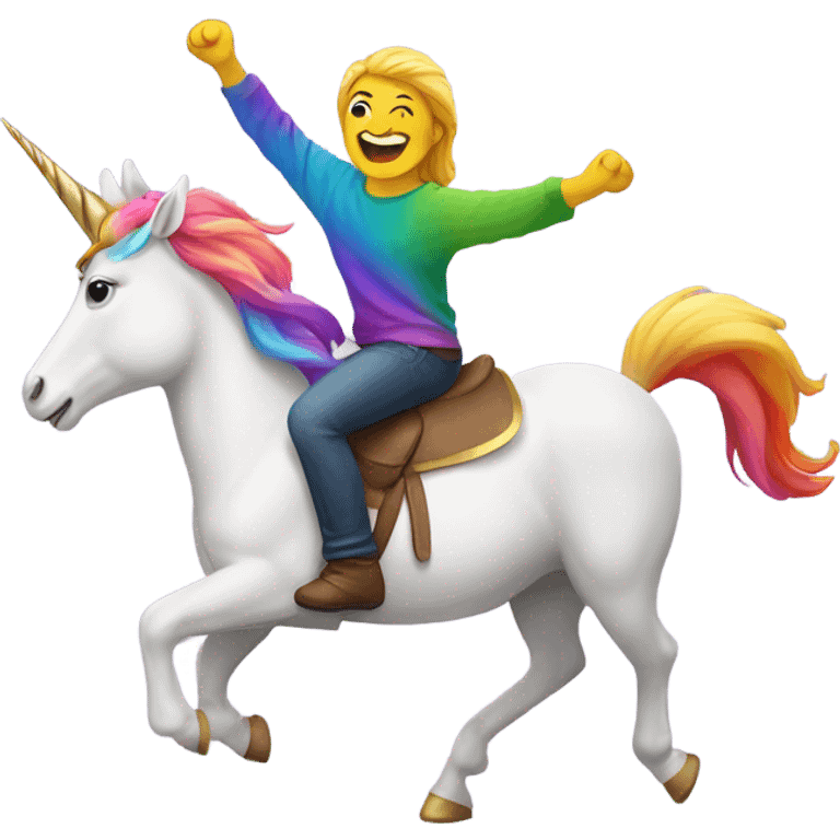 Me ride a unicorn emoji