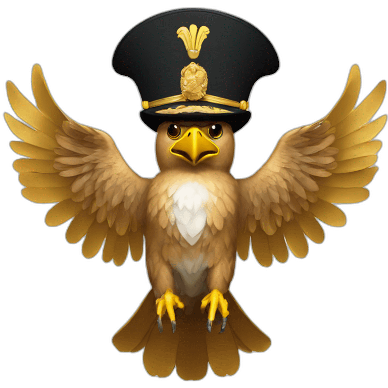 golden imperial eagle with napoleon hat emoji