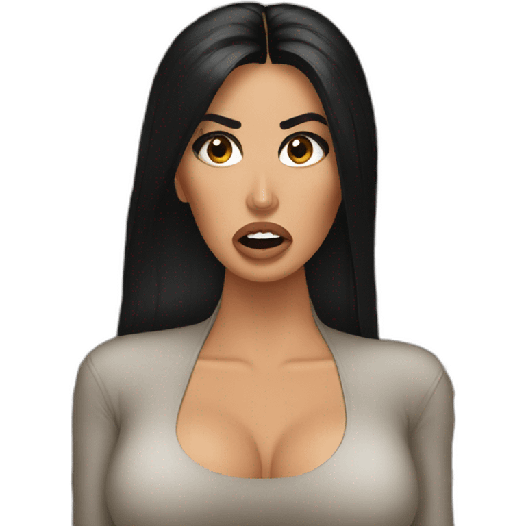 Kim Kardashian Scared emoji