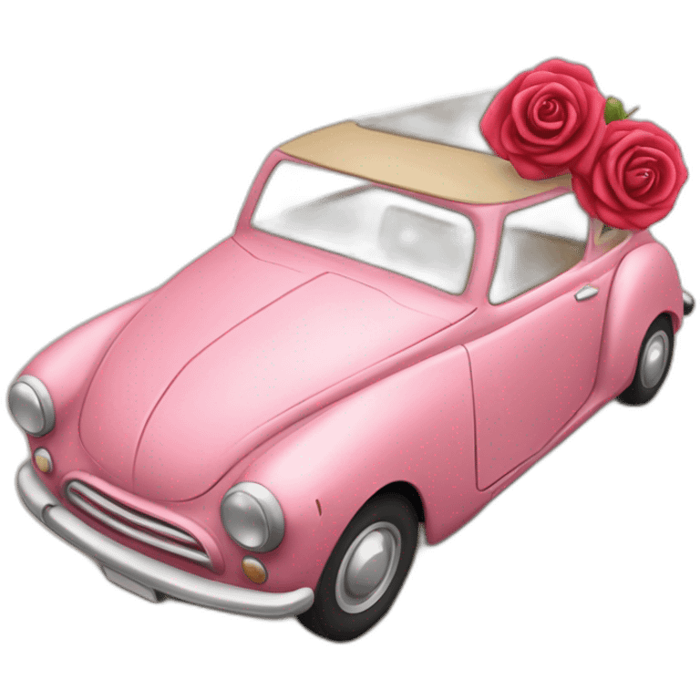 rose car cabriolete emoji