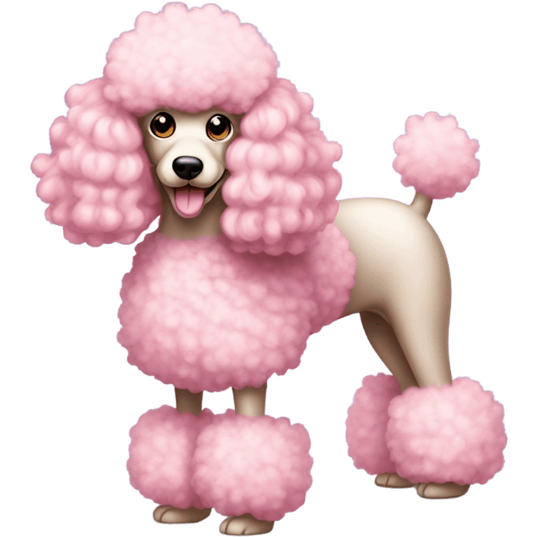 Pink-poodle-standing emoji