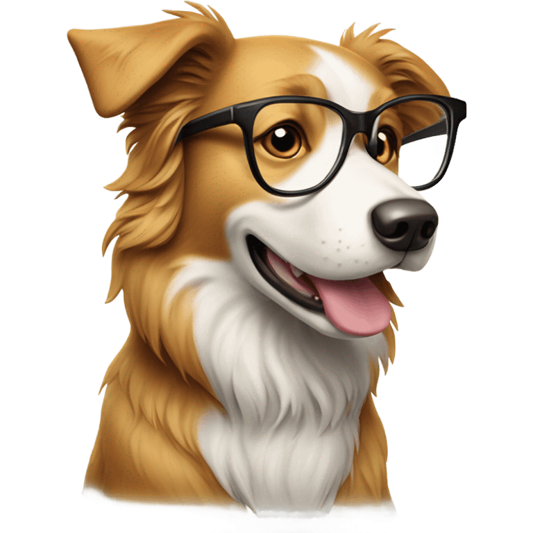 Smart dog emoji