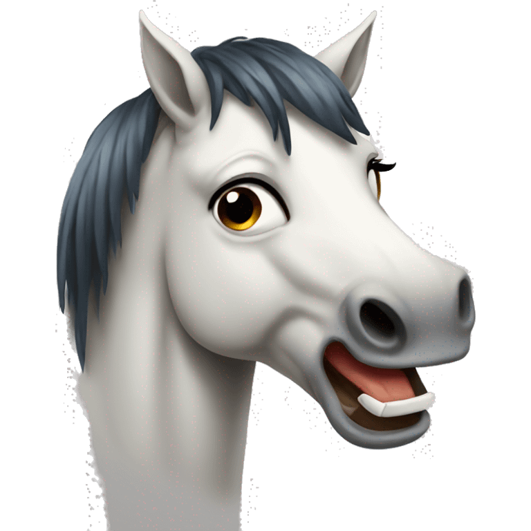 a horse crying emoji