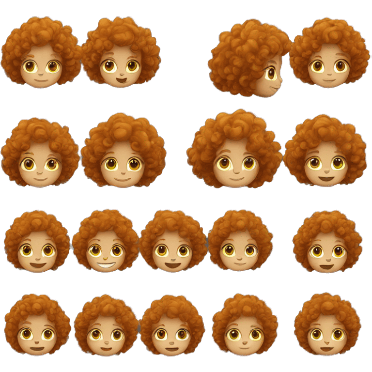 curly ginger girl  emoji