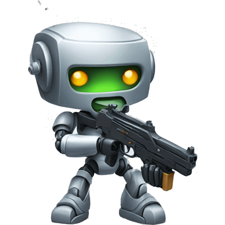 robot with a gun emoji