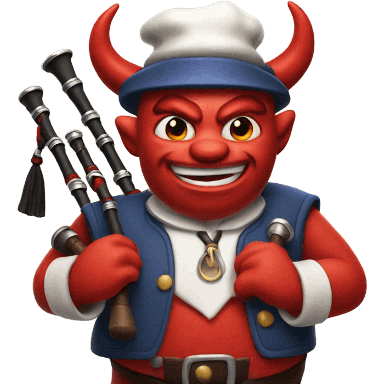 Devil plumber with bagpipes emoji