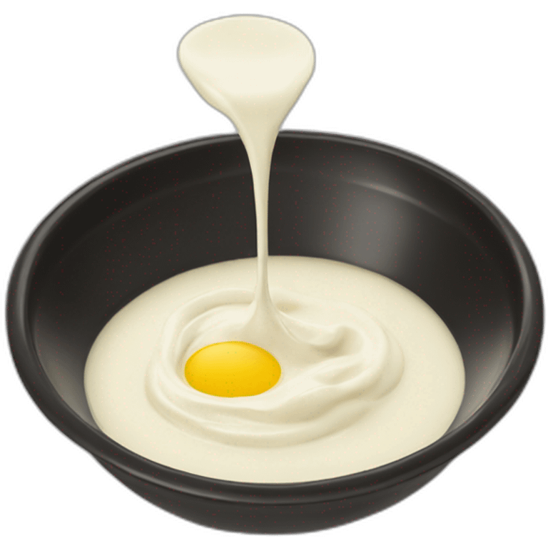 white sauce dipping dish emoji