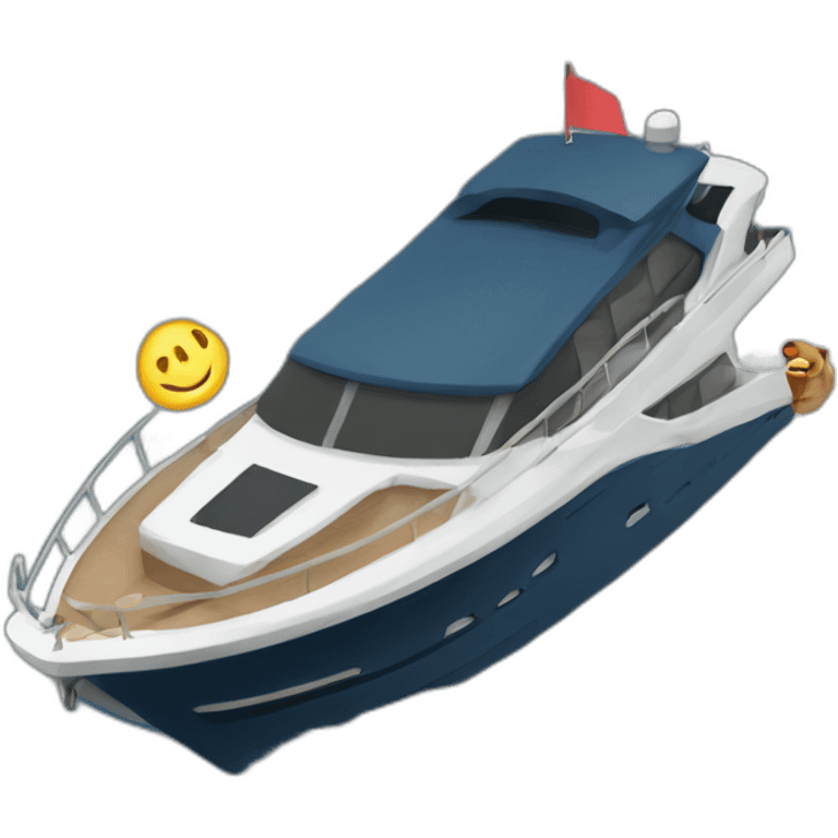 Boat crash into yacht emoji