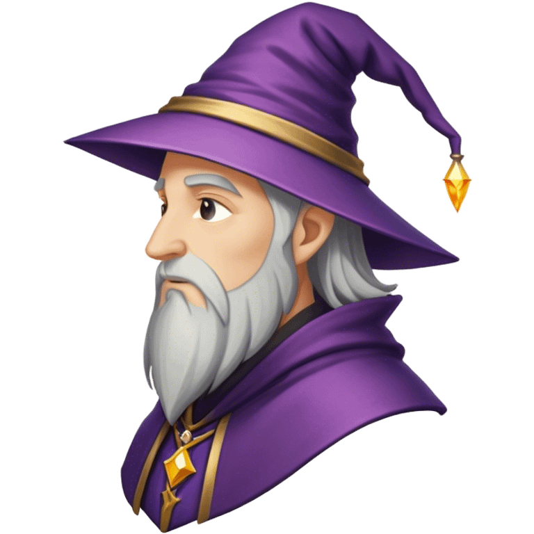 medieval wizard seen in profile emoji