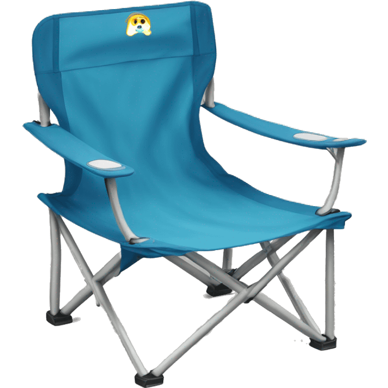 blue folding camp chair emoji