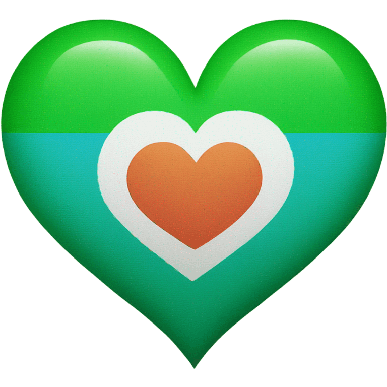 lgbt flag matching with green heart making it lgbt flag on green heart emoji