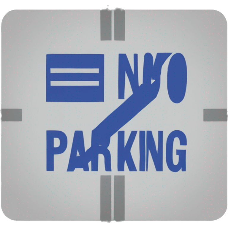 Parking block that says “no parking” emoji