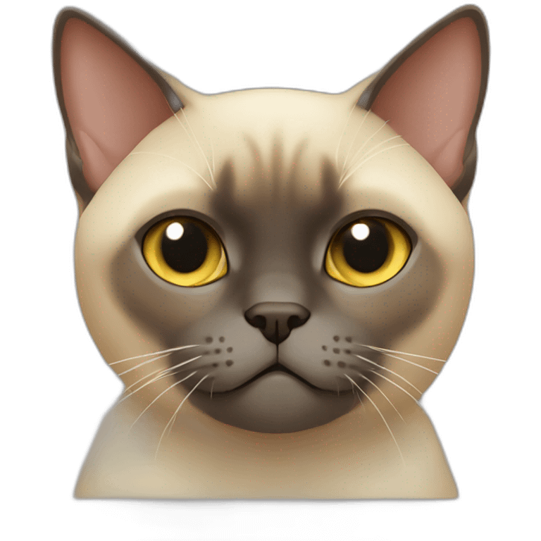 Burmese cat facepalm face emoji