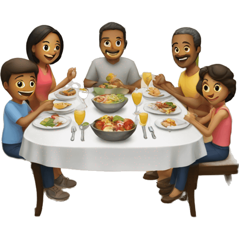 dinner for whole family  emoji