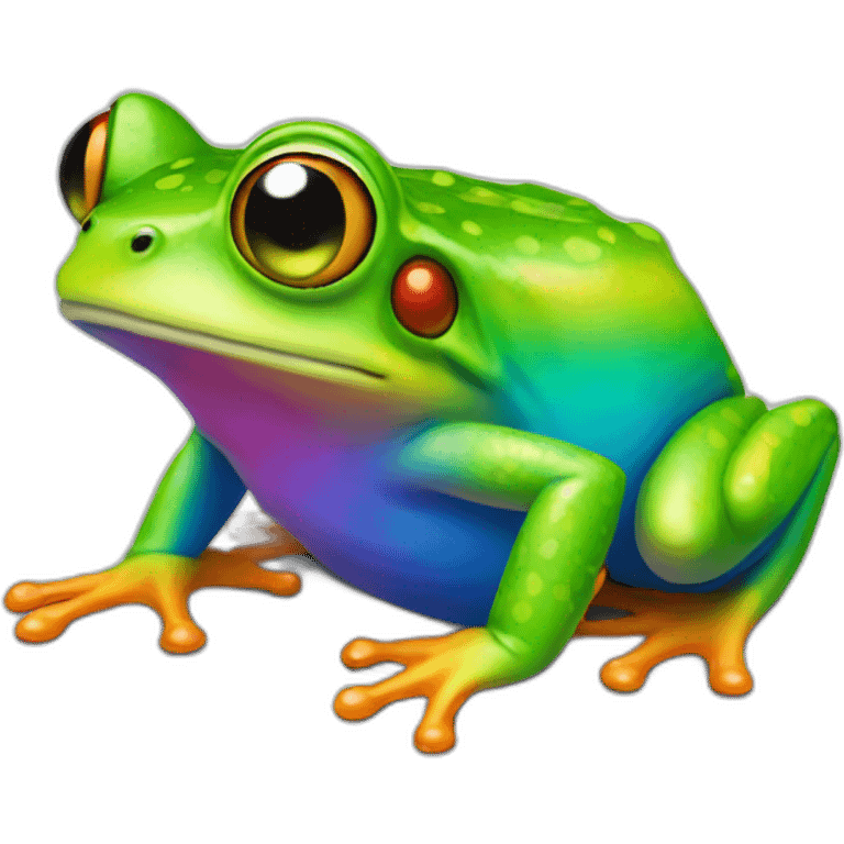 rainbow frog emoji