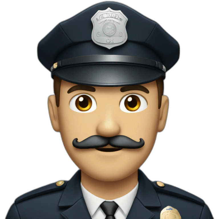 cop with a mustache emoji