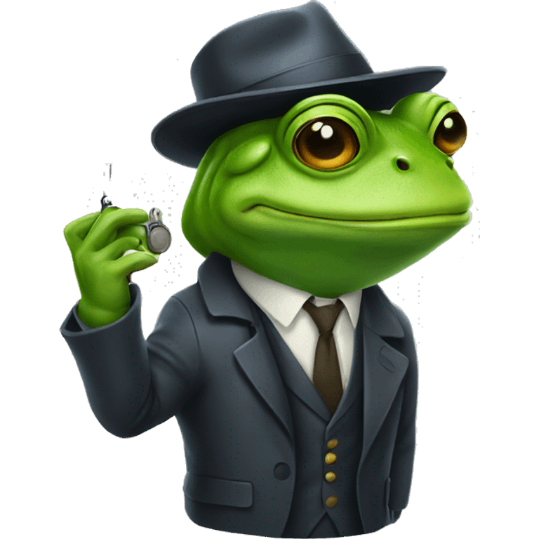 detective frog emoji