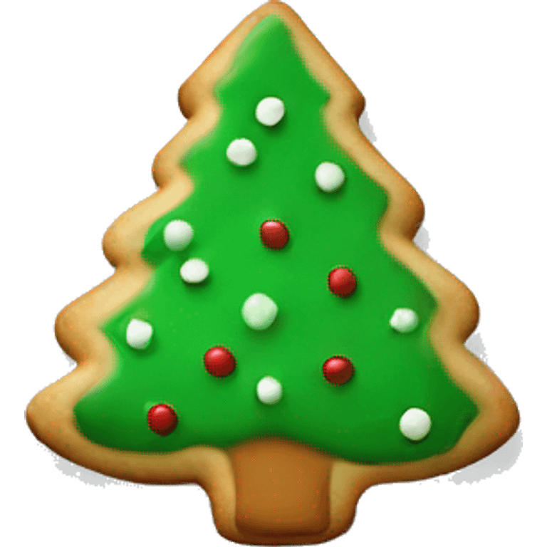 Christmas tree frosted cookie emoji