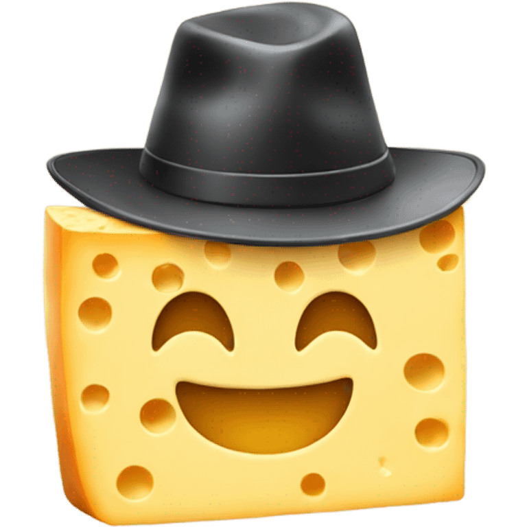 Cheese with a hat emoji