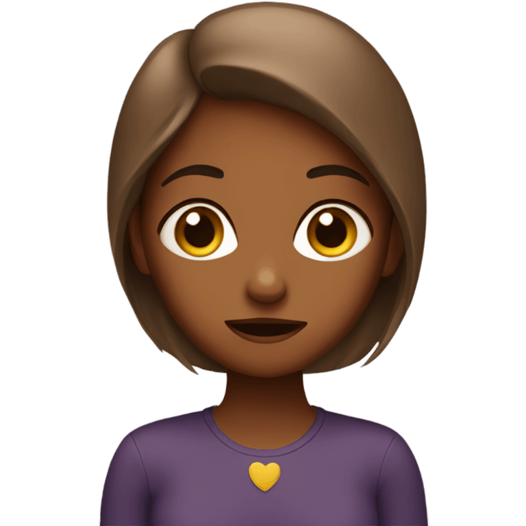 Nervous brown girl emoji