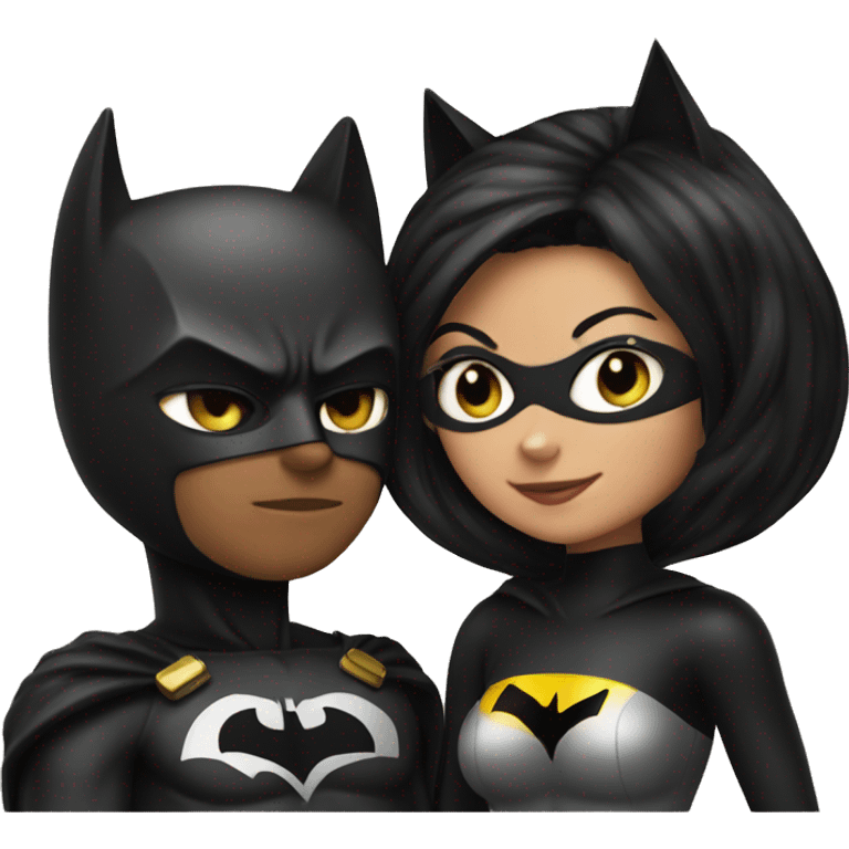 Cat woman and batman love  emoji