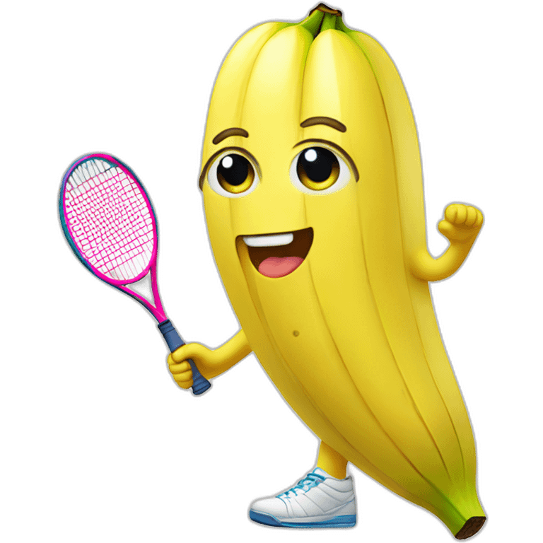 kawaii  banana in tennis uniform emoji