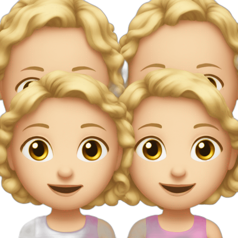 triplet babies caucasian emoji