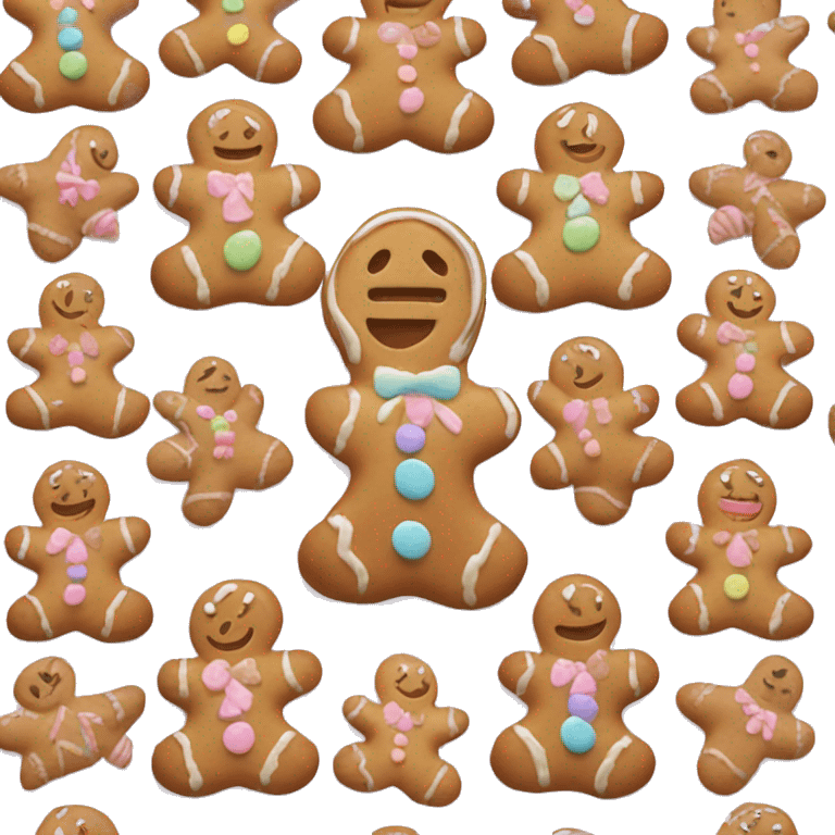 Pastel gingerbread man emoji