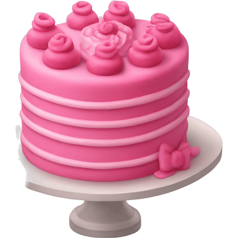 Pink lambet cake emoji