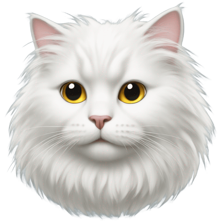 White fluffy cat emoji