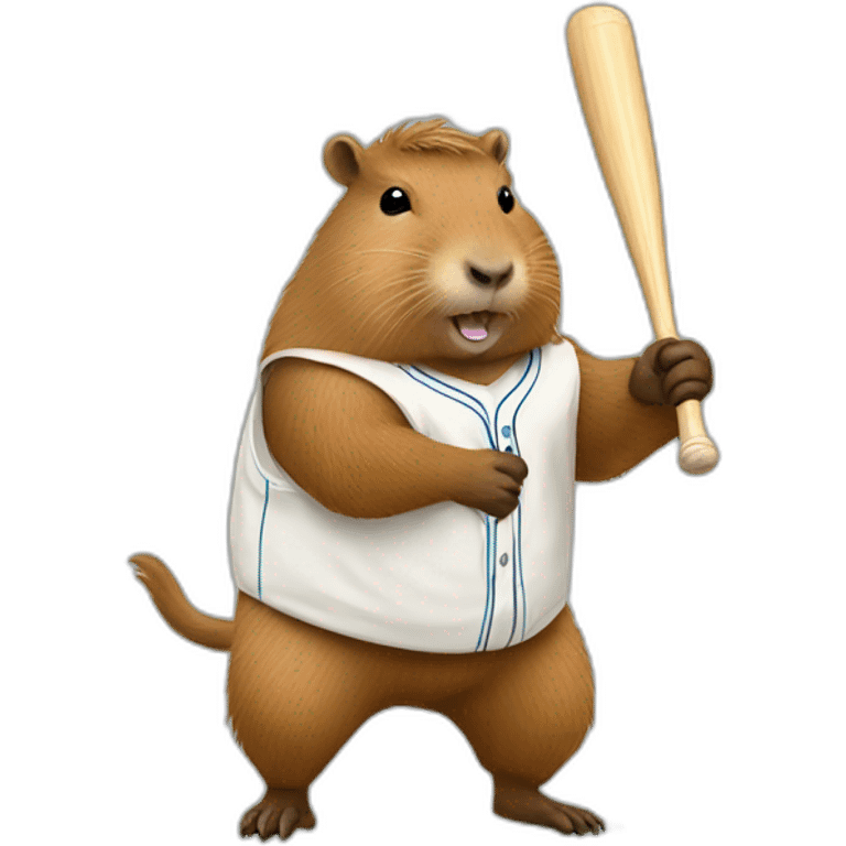 capybara playing baseball emoji