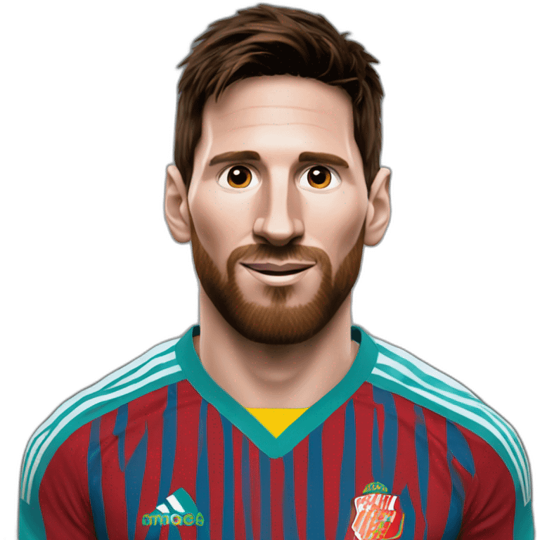 Messi avec la tenu du maroc emoji