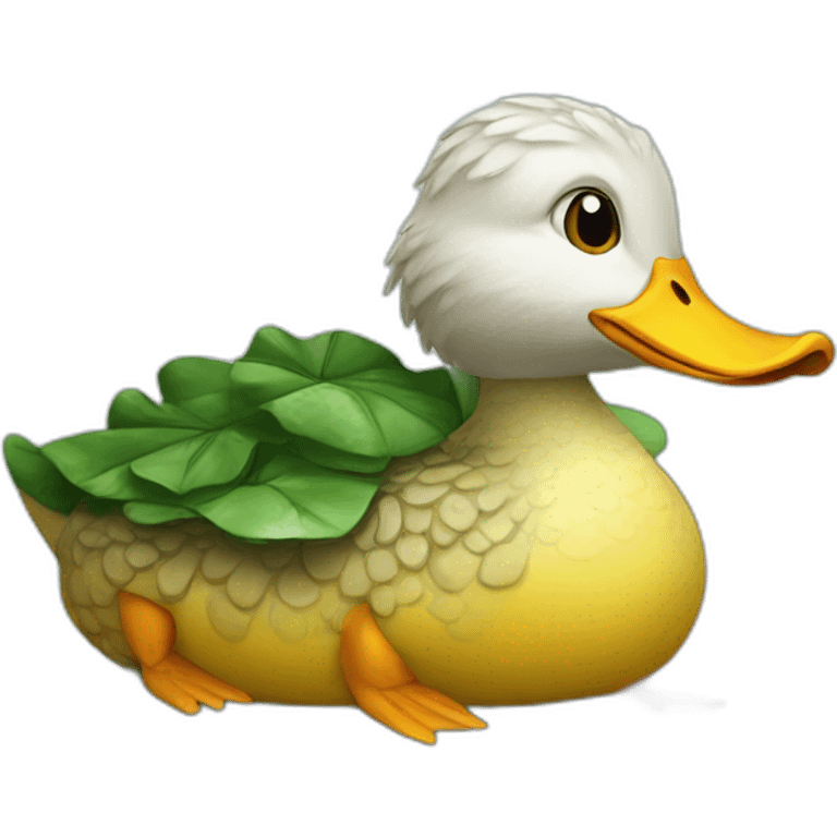 Duck on a crocodile  emoji