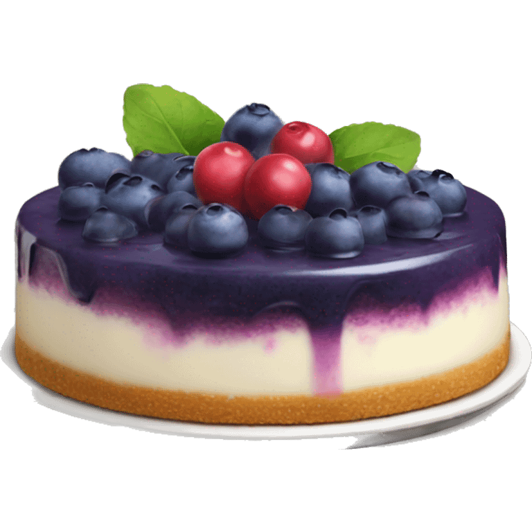 Blueberry cheese cake emoji