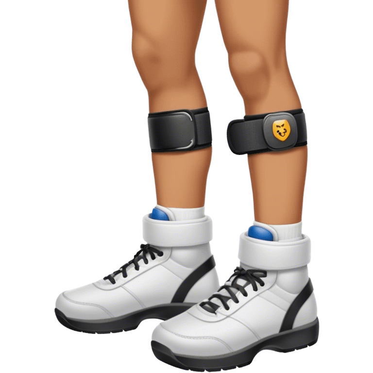 stopped by airport security for wearing ankle weights emoji