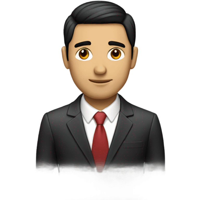 business man short straight black hair  emoji