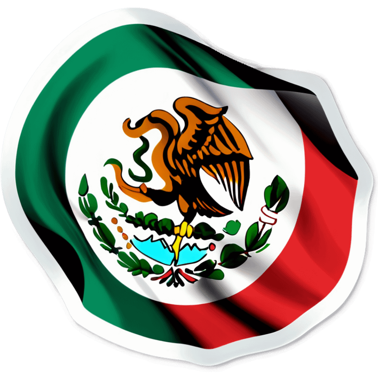 Mexican flag with chola  emoji