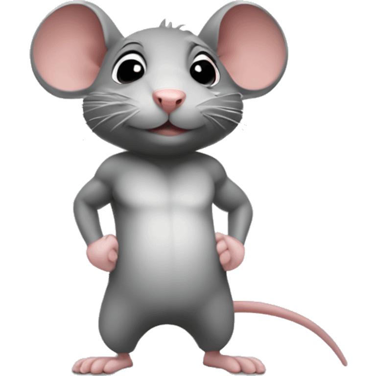 Cute rat at the gym emoji