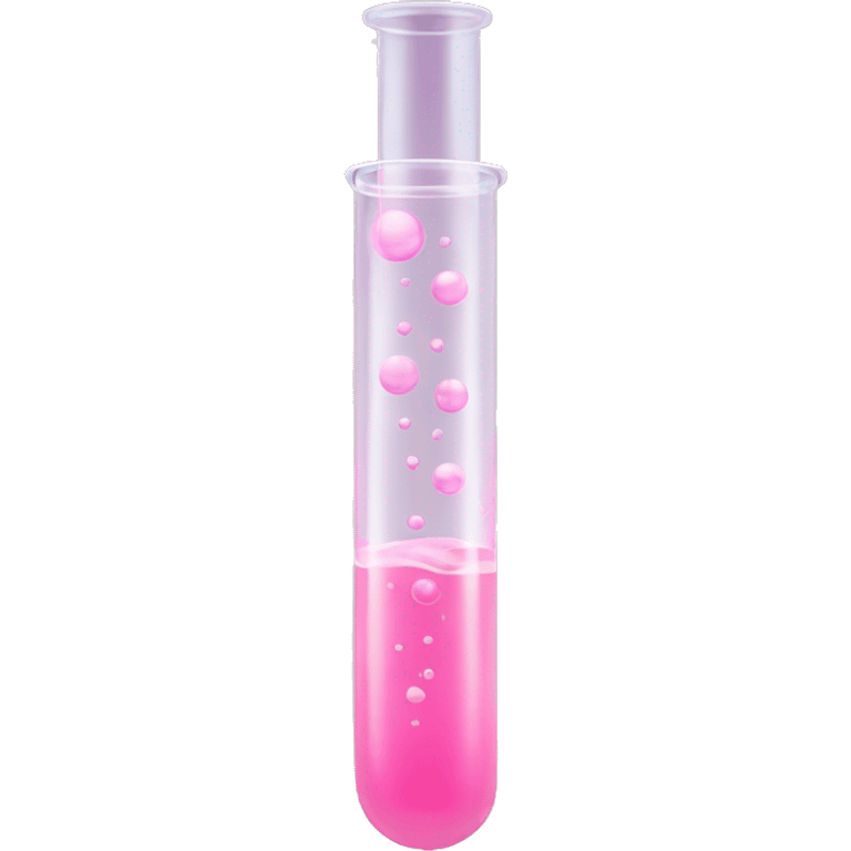 Test tube filled by light pink liquid emoji