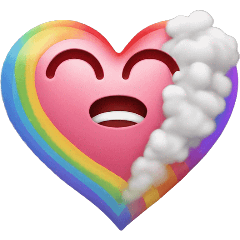 Heart whit a rainbow  emoji