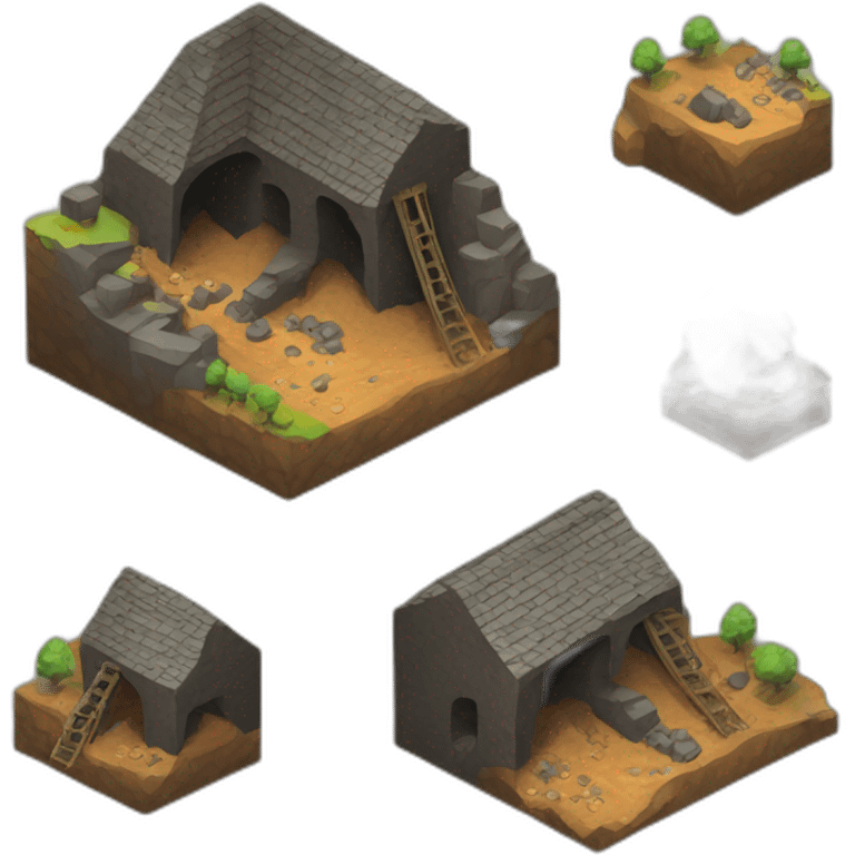 isometric mineshaft emoji