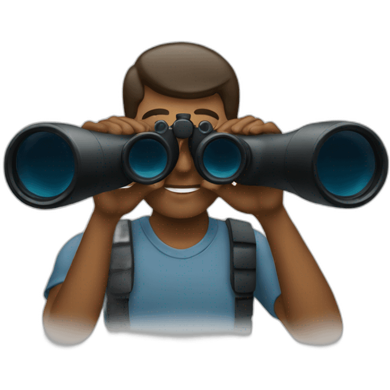 man with binoculars emoji