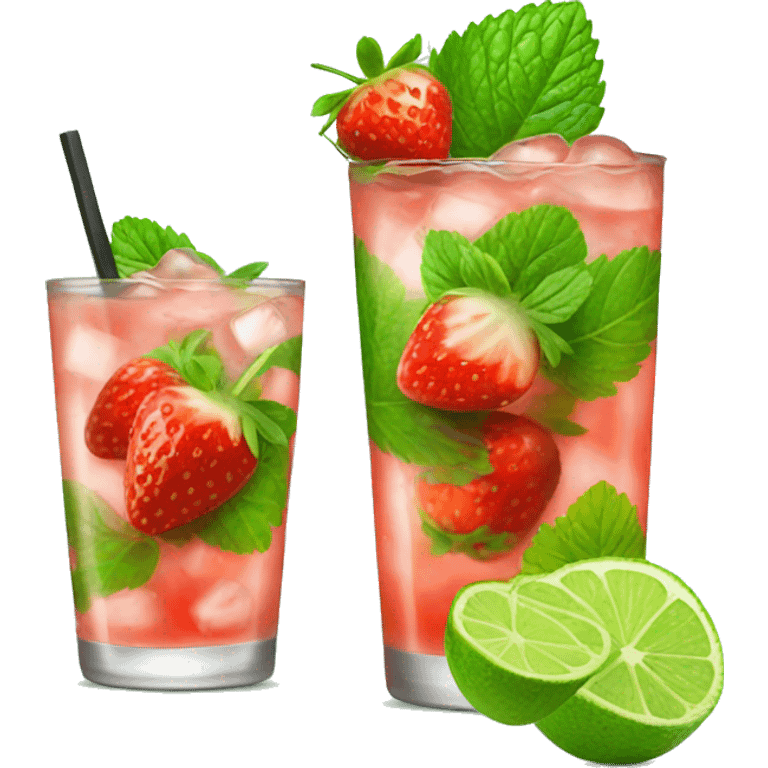 One Strawberry mojito emoji