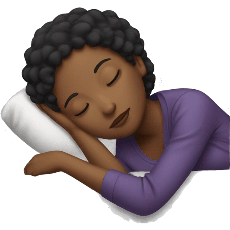 Black women sleeping emoji