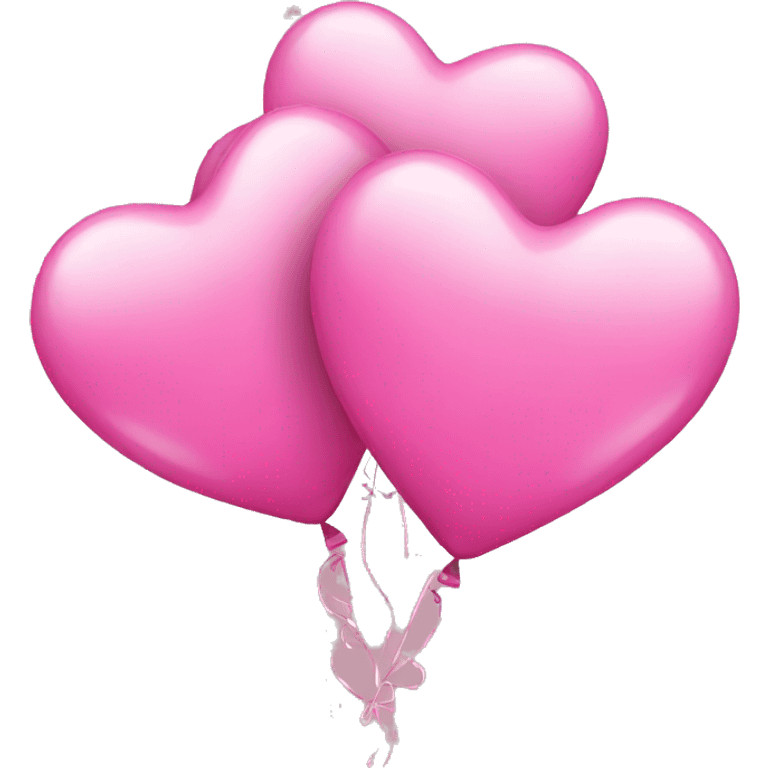 Pink heart balloons emoji