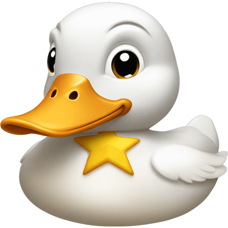 Duck with a star on its chest  emoji